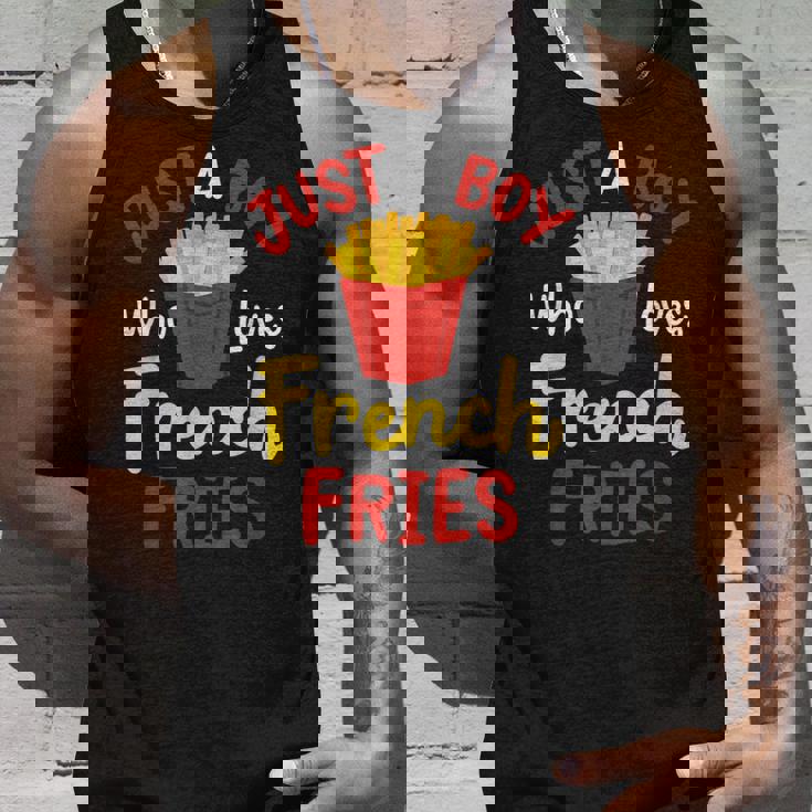 Just A Boy Who Loves French Fries フライドポテト じゃがいも ヴィーガン タンクトップ 彼への贈り物