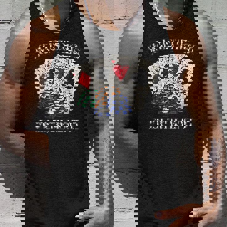 Im Just Here For The Pot ポーカーダイス カジノカード タンクトップ 彼への贈り物