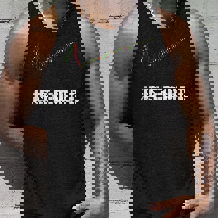 Just Hodl It、クリプトシャツ、暗号通貨、ビットコイン、ドッジ タンクトップ 彼への贈り物