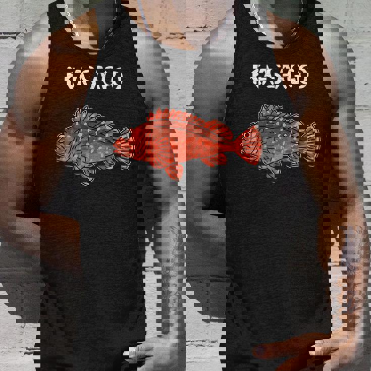 Kasago カサゴ 魚好き 願掛け 釣り好き 海釣り 趣味 おもしろ 寿司ネタ 趣味釣り 船釣り 釣り タンクトップ 彼への贈り物