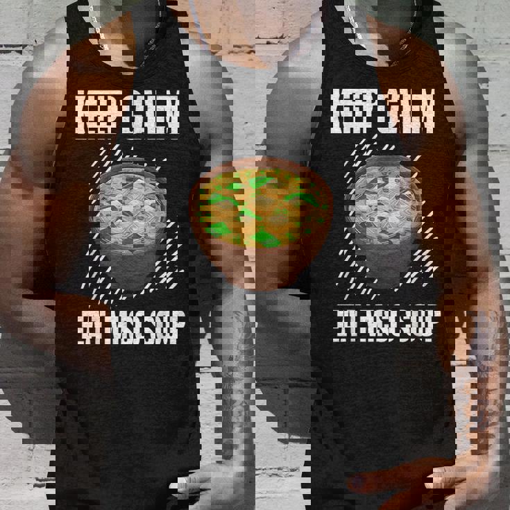 Keep Calm 食べる 味噌汁 ヴィンテージ グランジ 味噌汁好き タンクトップ 彼への贈り物