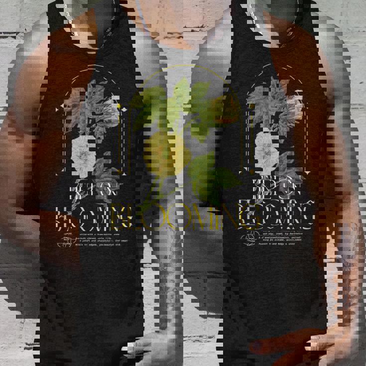 Keep On Blooming花のプリント付き タンクトップ 彼への贈り物