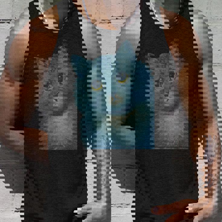 L Wain作 青い猫 タンクトップ 彼への贈り物