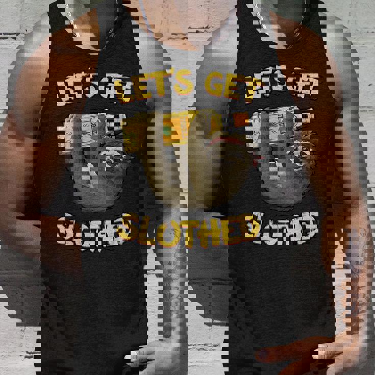 Let's Getlothed テキーラ-面白い飲酒ナマケモノ タンクトップ 彼への贈り物