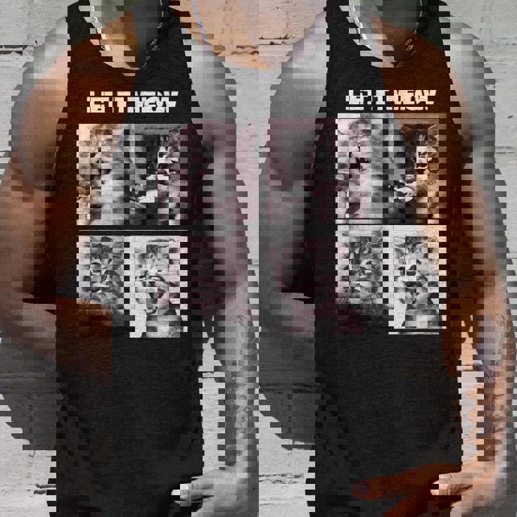 Let It Meow 面白い猫子猫の歌うギフト タンクトップ 彼への贈り物