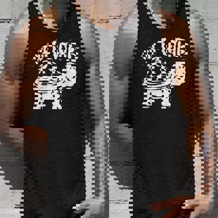 I Like Turtles かわいい 亀 愛 亀 海 動物 好き タンクトップ 彼への贈り物