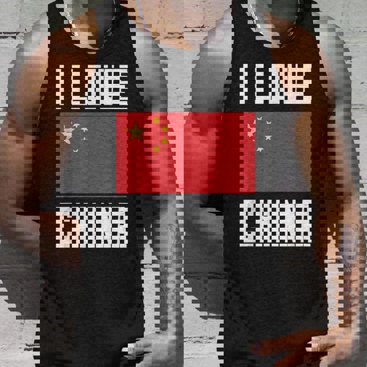 I Love China I Heart China 家族旅行 中国国旗 タンクトップ 彼への贈り物