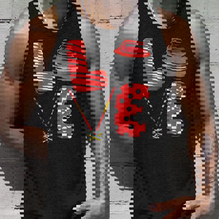 Love Curling ほうき スクワッド カーラー カーリング バレンタインデー タンクトップ 彼への贈り物