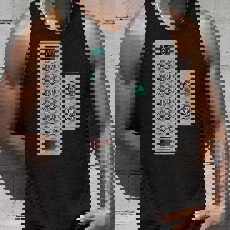 I Love Elevator ギフト かわいいエレベーターボタン メカニッククロージャー タンクトップ 彼への贈り物