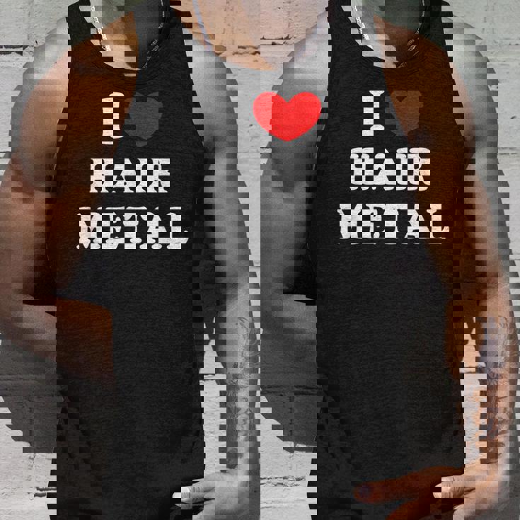 I Love Hair Metal I Heart Hair Metal タンクトップ 彼への贈り物