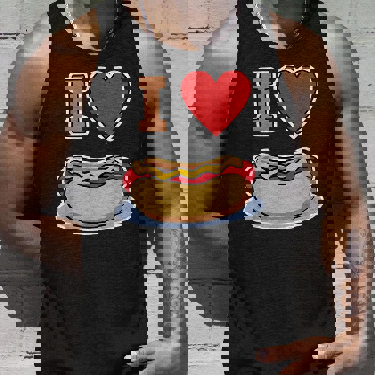 I Love Hot Dog 私はホットドッグを愛している ホットドッグ タンクトップ 彼への贈り物