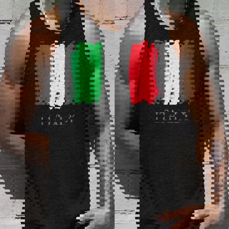 I Love Italy 、クールでキュートなイタリア国旗グラフィックデザイン タンクトップ 彼への贈り物
