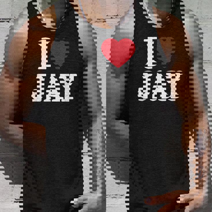 I Love Jay I Heart Jay レッドハート タンクトップ 彼への贈り物