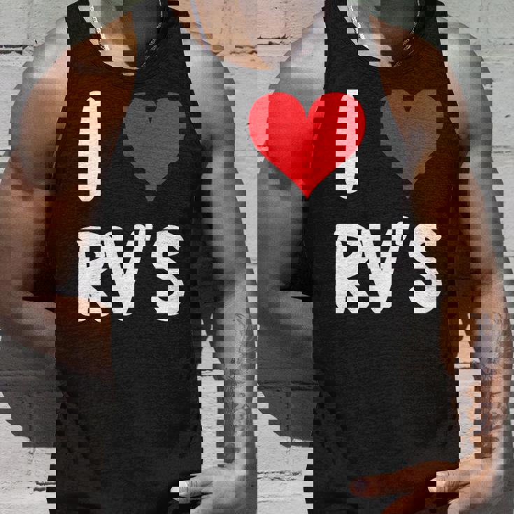 I Love Rv のレクリエーションビークル キャンプ キャンピングカー 旅行 旅行 タンクトップ 彼への贈り物