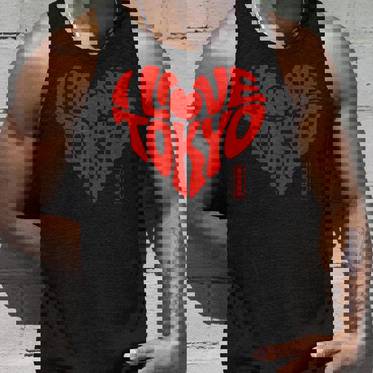 I Love Tokyo 日本の漢字文字 東京 日本 お土産 タンクトップ 彼への贈り物