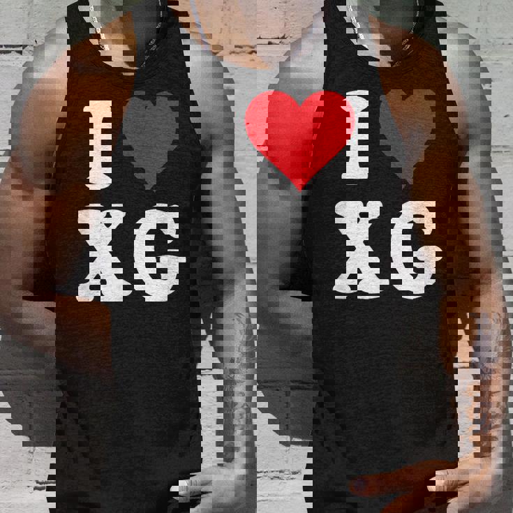 I Love Xg Initials I Heart XG First Last Name X G タンクトップ 彼への贈り物