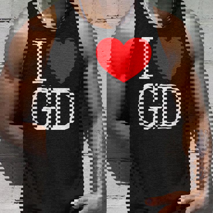 I Love ハート Gd タンクトップ 彼への贈り物