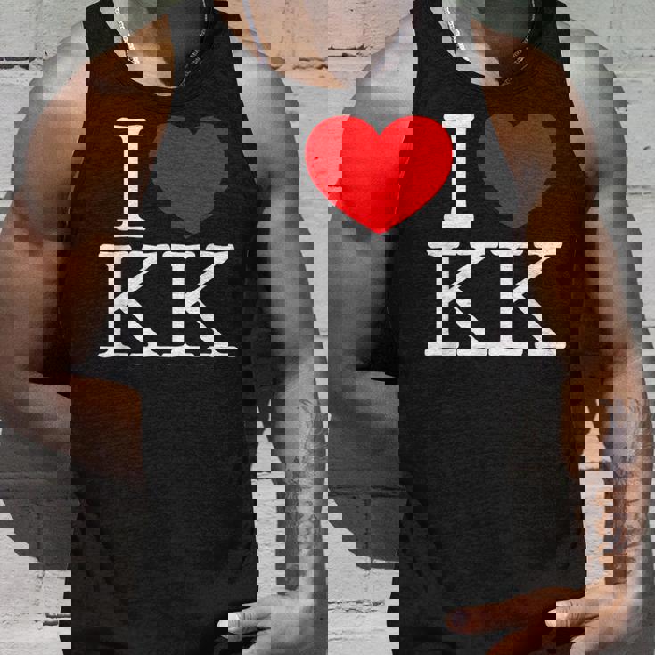 I Love ハート Kk タンクトップ 彼への贈り物