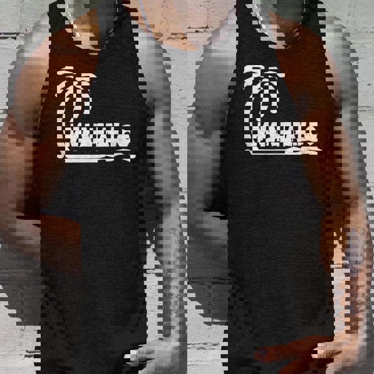 Mahalo サンクス ハワイ ヤシの木 ビーチ ホリデーギフト サンサーフ タンクトップ 彼への贈り物