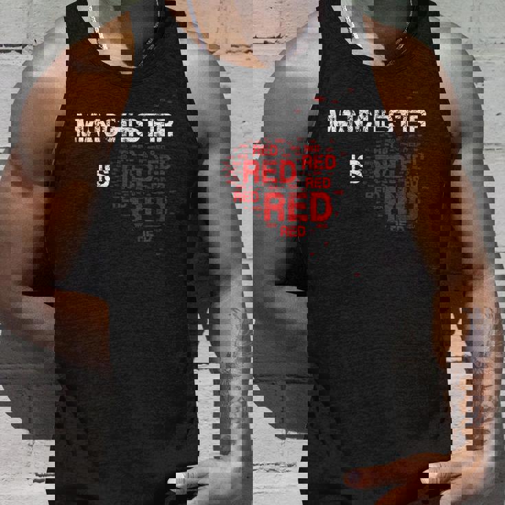 Manchester Is Red ファニー ユナイテッド フットボール サポーター タンクトップ 彼への贈り物