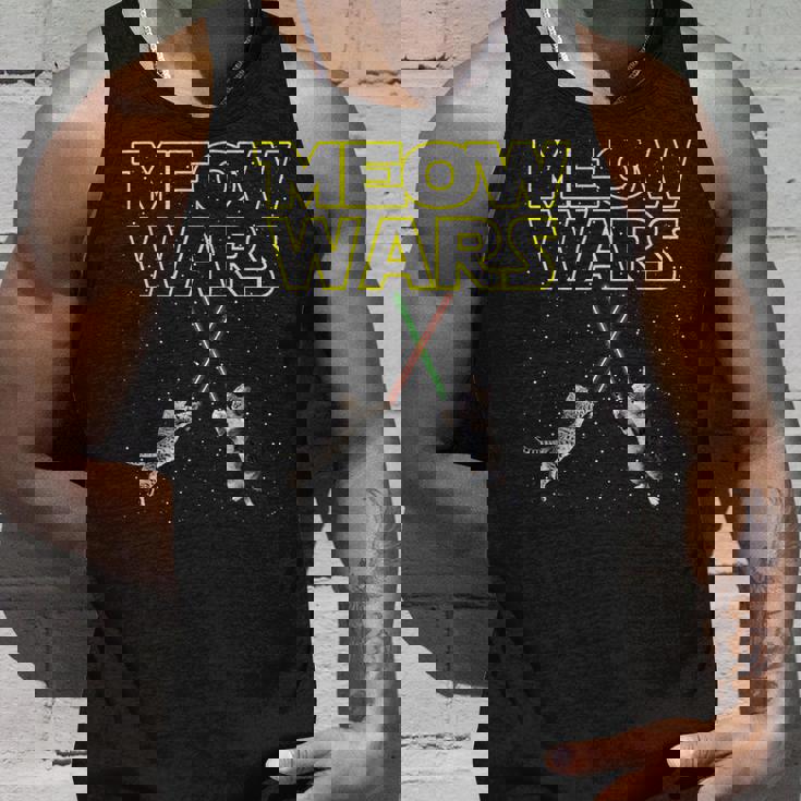 Meow Wars 猫シャツ 猫好きへの面白いギフト タンクトップ 彼への贈り物