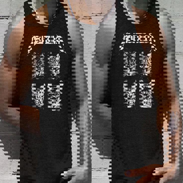 Meowtallica ブラック ホワイト 面白い パロディバンド 猫 子猫 恋人 タンクトップ 彼への贈り物