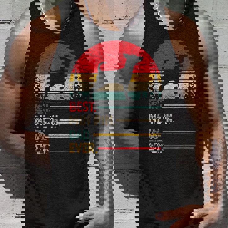 Miniature Pinscher Best Dad Ever Dogintage Retro Men Canotta Regalos para él