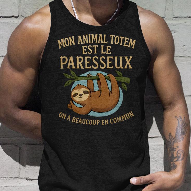 T-Shirt Humoristique 'Mon Animal Totem Est Le Paresseux' - Design Français Décontracté - 3