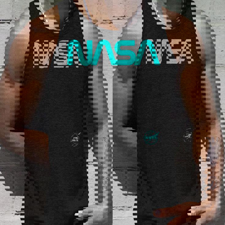 Nasaワームと記章のロゴ タンクトップ 彼への贈り物