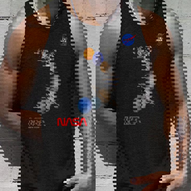Nasa太陽系惑星ワーム記章ロゴ タンクトップ 彼への贈り物