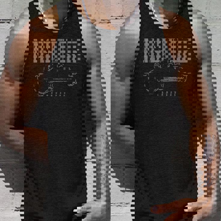 Nashville Tennessee Country Music City スカイラインギター タンクトップ 彼への贈り物