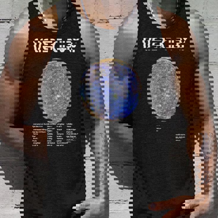 Nerdy Mercury 天文学 科学惑星 太陽系 ホワイト タンクトップ 彼への贈り物