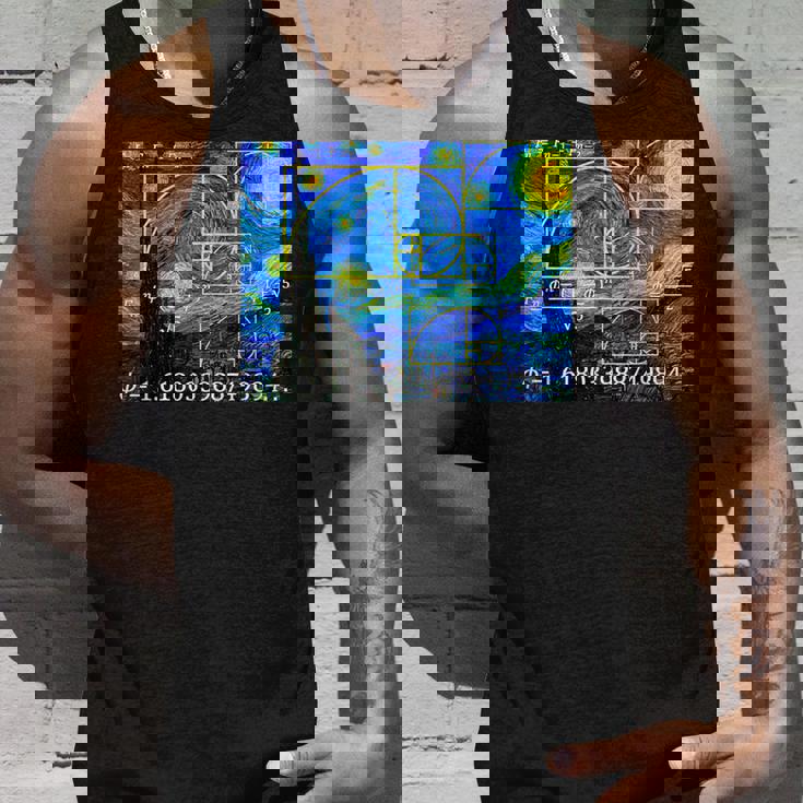 Nerdy 星月夜 フィボナッチ ゴールデン スパイラル 数学の先生 タンクトップ 彼への贈り物