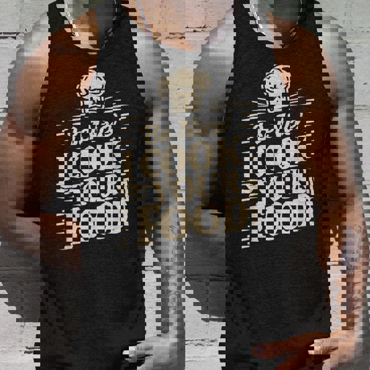 Be Nice I Cook Your Food クッキング クック シェフ 料理 面白い タンクトップ 彼への贈り物