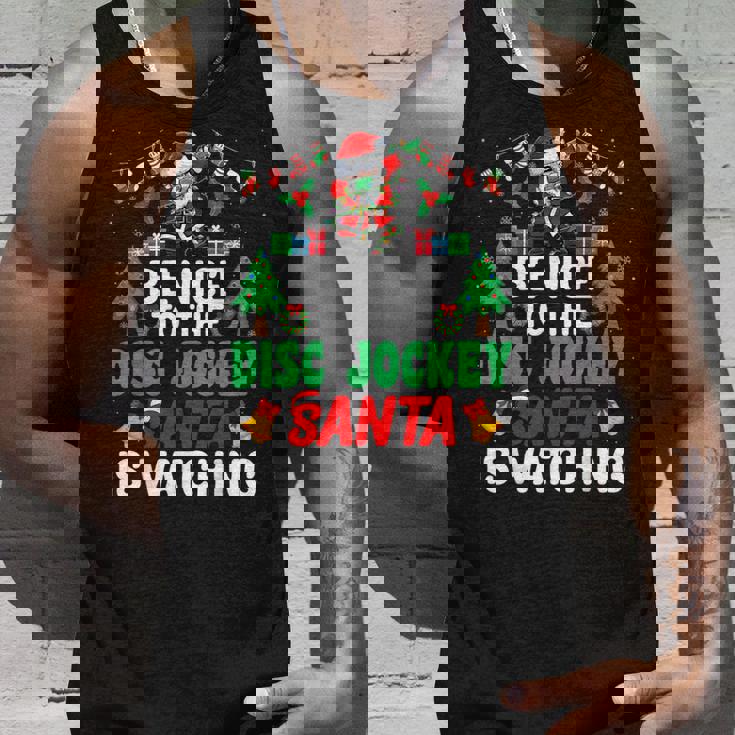 Be Nice To The Disc Jockeyanta Dj Disc Jockey Christmas タンクトップ 彼への贈り物