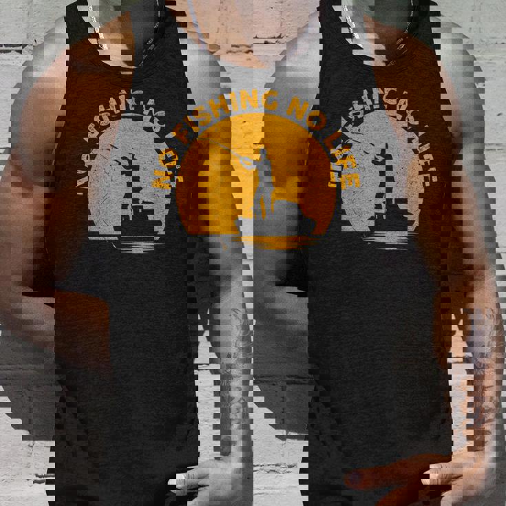 No Fishing No Life 釣り フィッシング ロゴ プリント タンクトップ 彼への贈り物