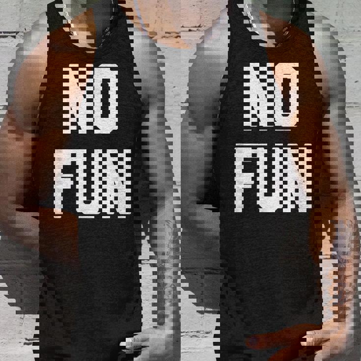 No Fun 面白いことわざ皮肉なノベルティ ユーモア クール タンクトップ 彼への贈り物