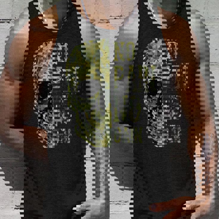 No Pain No Gain- メンズ スカル マインドセット モチベーションジム タンクトップ 彼への贈り物