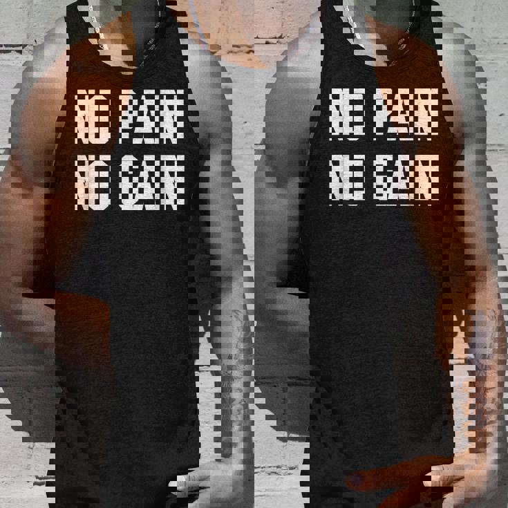 No Pain No Gain Fitness Gym Inspirational Motivation Quotes タンクトップ 彼への贈り物