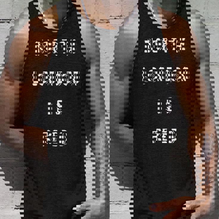 North London Is Red アーセナルcoyg フットボールスローガン タンクトップ 彼への贈り物