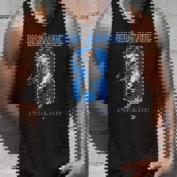 Number And Portrait Kike Hernandez Los Angeles Mlbpa タンクトップ 彼への贈り物