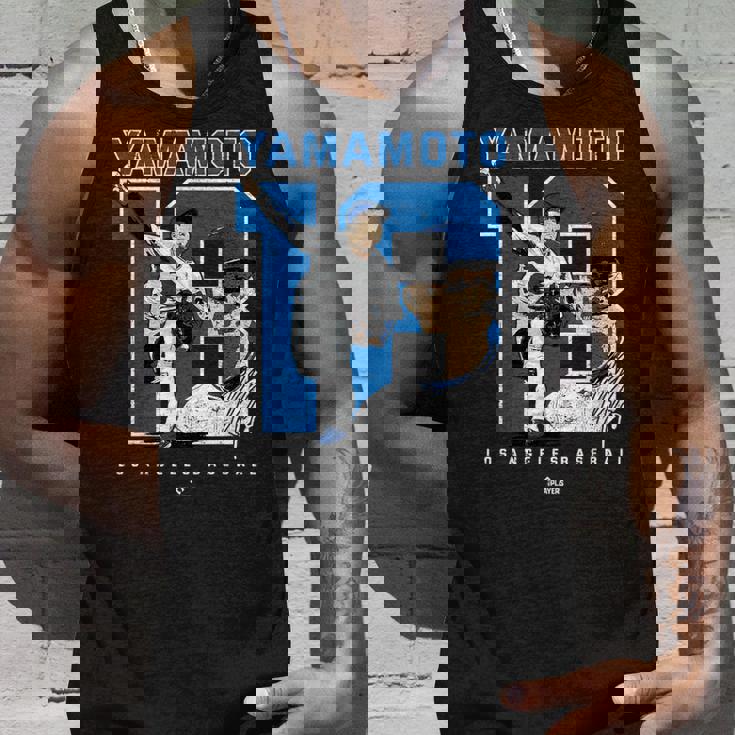 Number And Portrait Yoshinobu Yamamoto Los Angeles Mlbpa タンクトップ 彼への贈り物