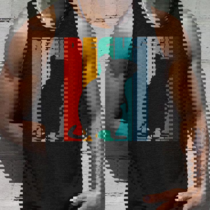 Octodon Degus 格言 ヴィンテージ シルエット レトロ デグ タンクトップ 彼への贈り物