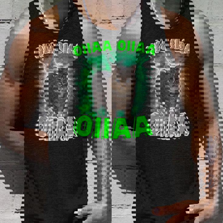 Oiiaa Oiiaa 猫 脳腐 ウイルス スピニング 猫 ミーム タンクトップ 彼への贈り物