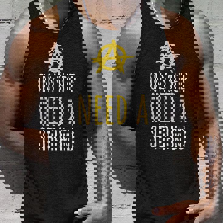 Onlyheep Need Ahepherd Anarchist シンボル アナキズムミーム タンクトップ 彼への贈り物