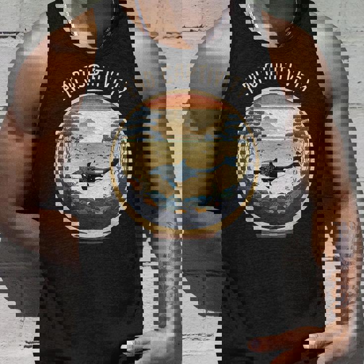 Orca End Captive Free The Orcas 海洋保護活動家 タンクトップ 彼への贈り物