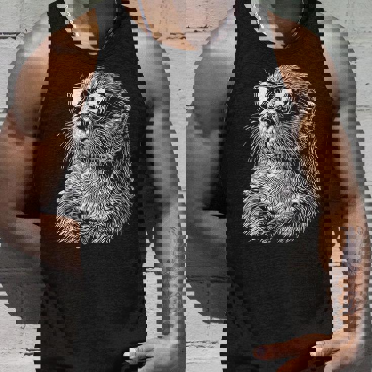 Otter サングラス おもしろい かわいい 動物 ラッコ 恋人 タンクトップ 彼への贈り物