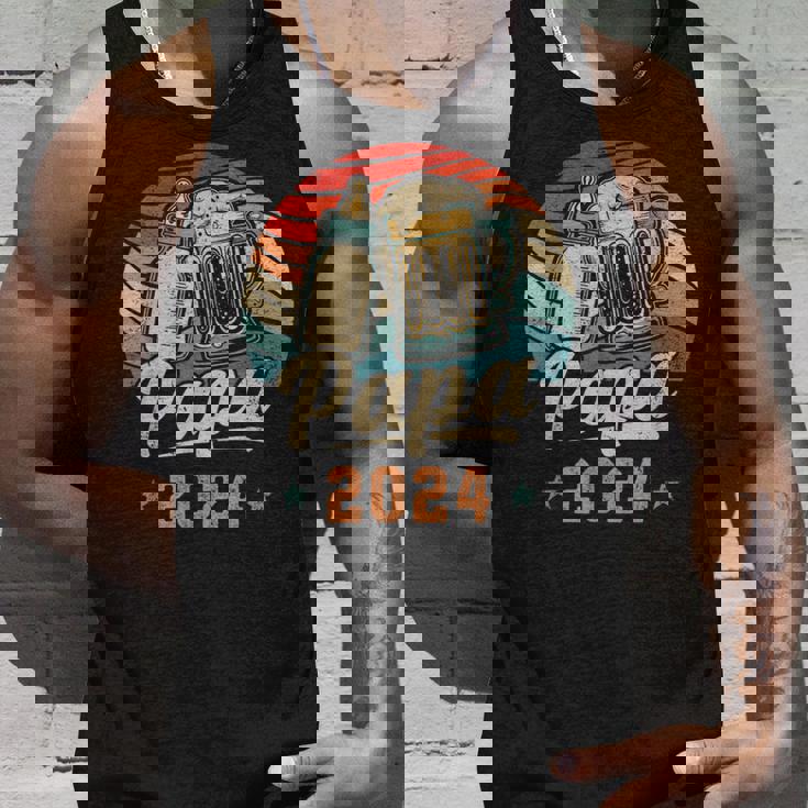 Papa 2024 年のパパ 初めての父の日 若いパパ 新しいパパ タンクトップ 彼への贈り物