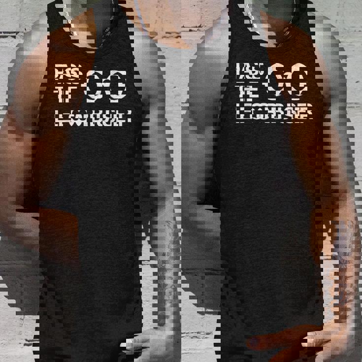 Pass The Le Corbusier Architect ホワイト タンクトップ 彼への贈り物