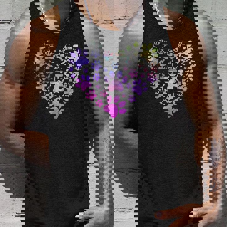 Paw Heart 足跡 犬のハート 犬のアクセサリー ギフト タンクトップ 彼への贈り物